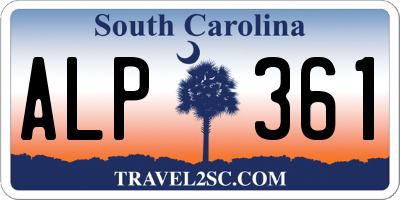 SC license plate ALP361