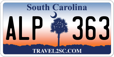 SC license plate ALP363