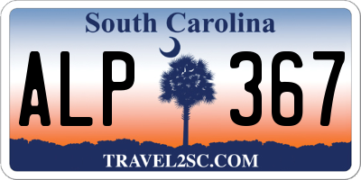 SC license plate ALP367