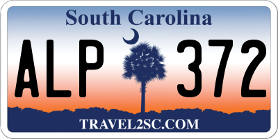 SC license plate ALP372