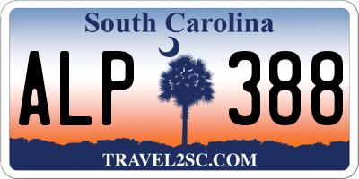 SC license plate ALP388
