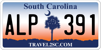 SC license plate ALP391