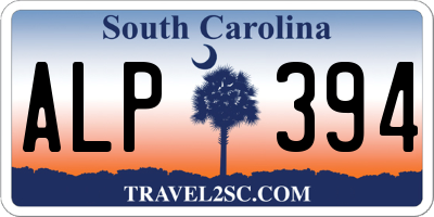 SC license plate ALP394