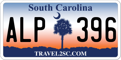 SC license plate ALP396