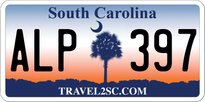 SC license plate ALP397
