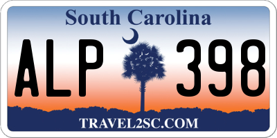 SC license plate ALP398