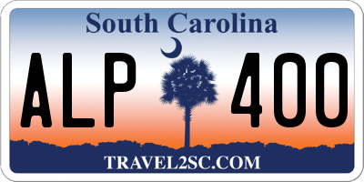 SC license plate ALP400