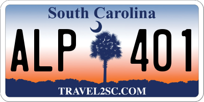 SC license plate ALP401