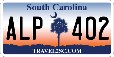 SC license plate ALP402