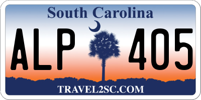 SC license plate ALP405