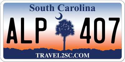 SC license plate ALP407