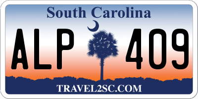 SC license plate ALP409