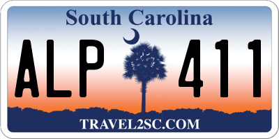 SC license plate ALP411