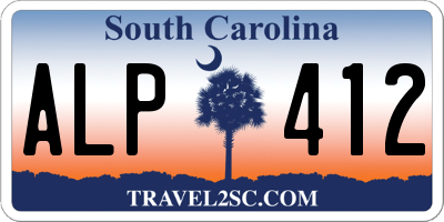 SC license plate ALP412