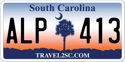 SC license plate ALP413