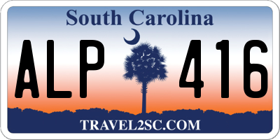 SC license plate ALP416