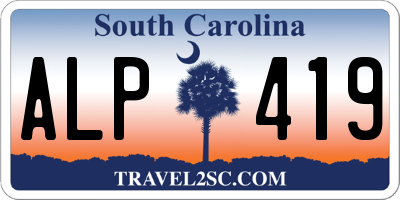 SC license plate ALP419