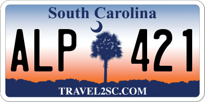 SC license plate ALP421