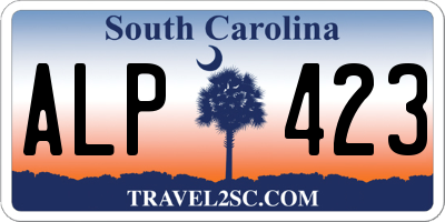 SC license plate ALP423