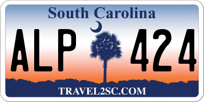 SC license plate ALP424