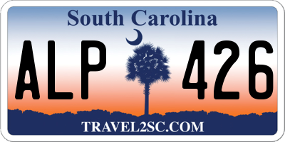 SC license plate ALP426