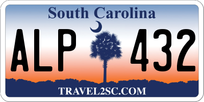 SC license plate ALP432