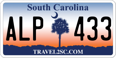 SC license plate ALP433