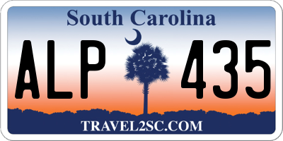 SC license plate ALP435