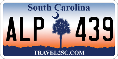 SC license plate ALP439