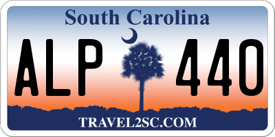 SC license plate ALP440