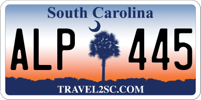 SC license plate ALP445