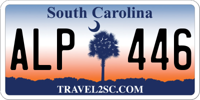 SC license plate ALP446