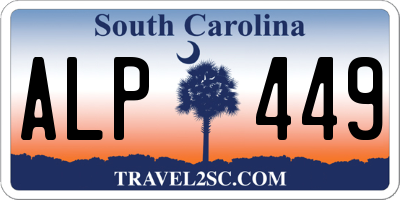 SC license plate ALP449