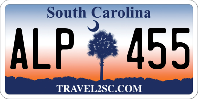 SC license plate ALP455