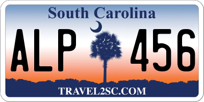 SC license plate ALP456