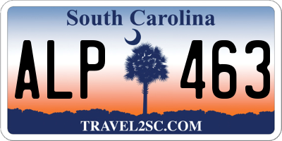 SC license plate ALP463