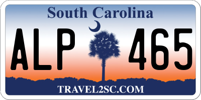 SC license plate ALP465