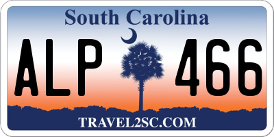 SC license plate ALP466