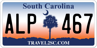 SC license plate ALP467