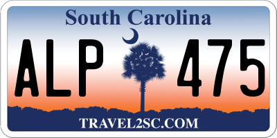 SC license plate ALP475
