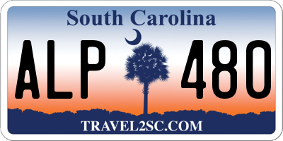SC license plate ALP480