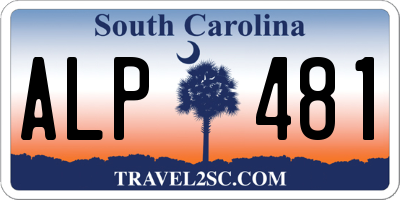 SC license plate ALP481