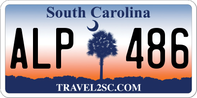 SC license plate ALP486