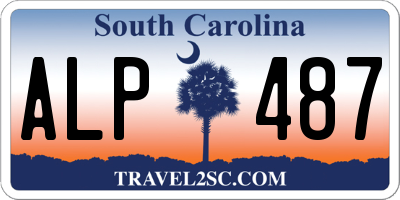 SC license plate ALP487