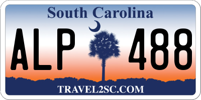 SC license plate ALP488