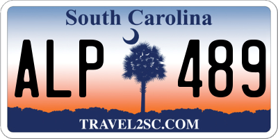 SC license plate ALP489