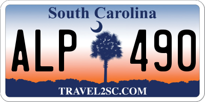 SC license plate ALP490
