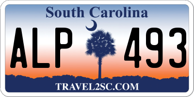 SC license plate ALP493