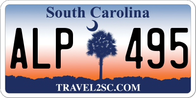 SC license plate ALP495