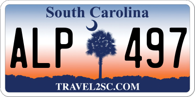 SC license plate ALP497